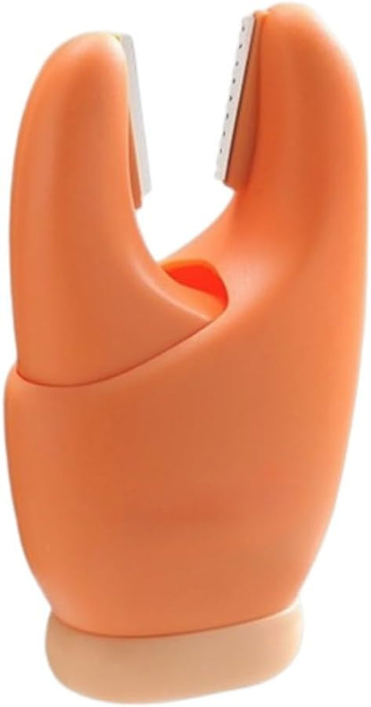 2-in-1 Crab Claw Style Garlic Ginger Scraper and Peeler, Tube with Handle Peeler Easy Garlic Peeling, Kitchen Tool, 3.54"x1.77"x1.18" (White 1pcs)