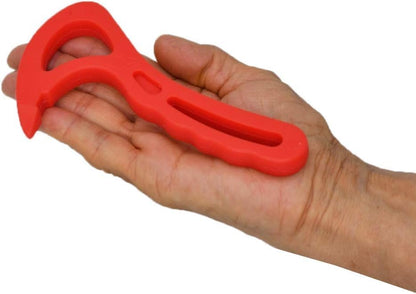 Home-X Pull Tab Can Opener - Manual Ring Pull Can Tab Opener - Easy Open Can Opener for Seniors, Protecting Nails or Arthritis - Dishwasher Safe Can Tab Opener Tool for Kitchen and Outdoors - Red