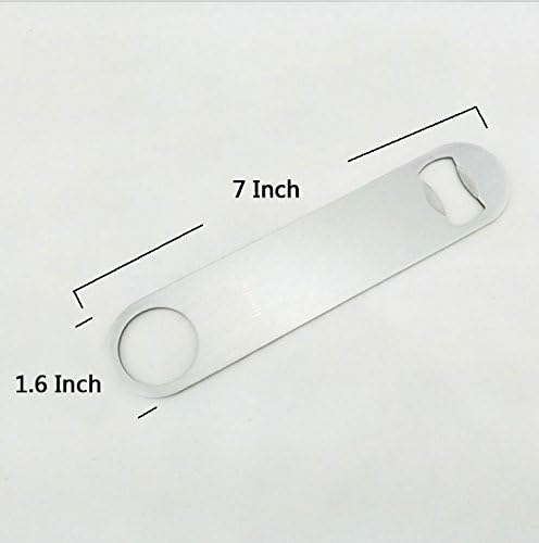 KISEER Heavy Duty Stainless Steel Flat Bottle Opener, 6 Pack Beer Bottle Opener for Kitchen, Bar or Restaurant