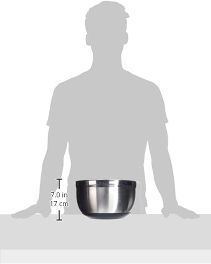 Winco 8 Quart Heavy-Duty Stainless Steel Mixing Bowl with Non-Slip Base
