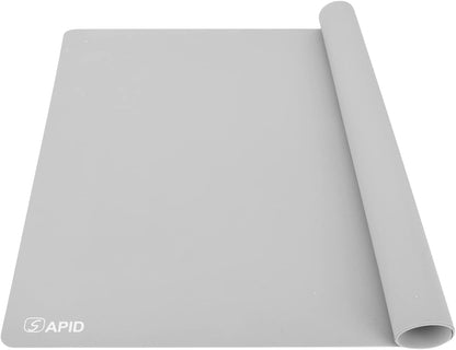 Extra Large Silicone Mat 36" x 24" Place Mats, Heat Resistant Mat for Kitchen Countertop Protector, Thick Placemats Washable Silicone Mats for Kitchen Counter Mat Dining Table Mat, Grey, Sapid