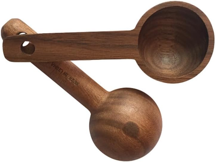 Wooden Coffee Spoon in Walnut, Coffee Scoop Measuring for Coffee Beans, Whole Beans Ground Beans or Tea, Home Kitchen Accessories, Coffee Scoop - 1 Pack, 15ml