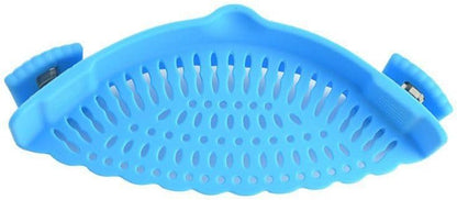 Silicone Pasta Strainer Insert - Clip On for Pots & Pans - Easy Pasta Draining