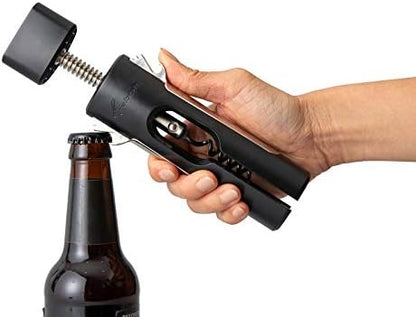 Rabbit Wing Corkscrew, Non-Stick Spiral, Black