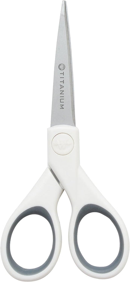 Westcott 5-Inch Micro-Tip Fabric Scissors with Titanium-Bonded Blades - Craft Scissors for Paper and Fabric, Sewing, and More