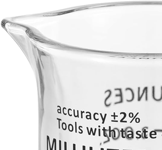 Ackers 3oz/90ml Glass Measuring Cup – Shot Glass with Double Scale-Ounce,Ml Markings for Kitchen & Bar(Black Line)