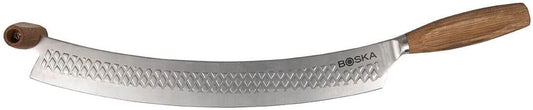 Boska Stainless Steel Pizza Cutter - Copenhagen Multifunctional Pizza Wheel Cutter - Handheld Food Slicer - Silver Non-Stick Adjustable Roller - Dishwasher Safe - for Kitchen Cooking