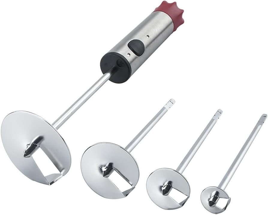 Multifunction Fruit Corer Set with Four Stainless Steel Replacement Blades Heavy Duty Core Remover and Pitter for Easy Fruit and Vegetable Preparation in Kitchen