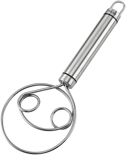 Stainless Steel Atta Kneader, Dough Maker, Flour Mixer, Bread Mixing Tool, Roti Atta Blender Beater Manual Flour Mixer for Egg, Bread, Cake, Pastry, Pizza Dough