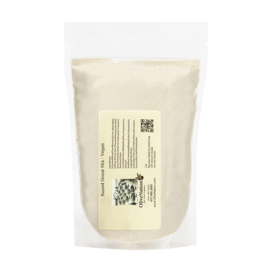 OliveNation Raised Donut Mix - Vegan - Easy to Prepare Powder Blend for Tender, Moist Vegetarian/Vegan-Friendly Ring Doughnuts, Bars, Donut Holes, Pastry, Great with Fillings, Glaze, Icing (16.00oz)