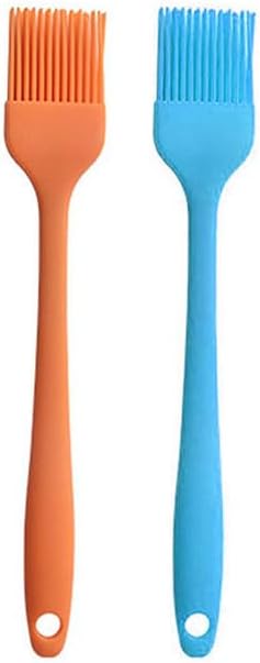 Silicone brush, Oil Brush for BBQ Kitchen Cooking Baking and Grilling (7 PCS,Rose red) - Colors B