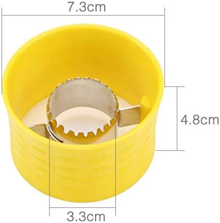 1 Piece Stainless Steel Cob Corn Stripper Corn Remover Stripping Tool Manual Corn Threshing for Removing Kernels from Fresh Corn(Yellow)