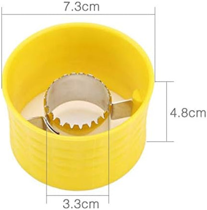 1 Piece Stainless Steel Cob Corn Stripper Corn Remover Stripping Tool Manual Corn Threshing for Removing Kernels from Fresh Corn(Yellow)