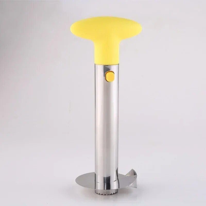 pineapple stainless steel multifunctional peeler & corer yellow