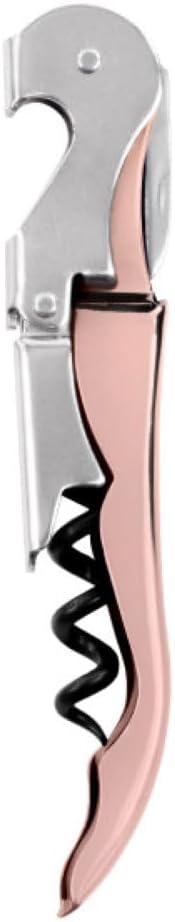 True Truetap Double Hinged Waiter's Corkscrew Wine Opener, Stainless Steel Wine Bottle Opener with Built In Foil Cutter, Home Bar Tools, Bar Cart Accessories, Wedding Gifts, Set of 1, Black