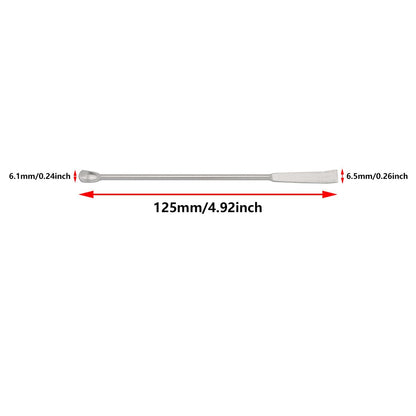 JianLing 2PCS 304 Stainless Steel Miniature Laboratory Sampling Spoon Medicine Spatula 2 in 1 Double Headed Reagent Spoon 125mm for Measuring Powder Or Granular Solid Tools