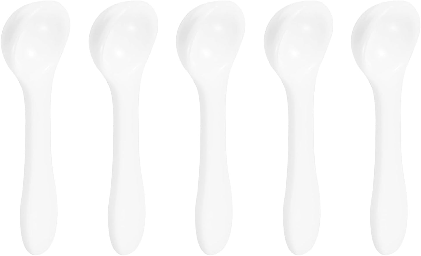 uxcell 10Pcs Teaspoon Micro Scoops 0.25g Mini Powder Scoops Mini Measuring Spoons for Measuring Cosmetics Powders Coffee, White
