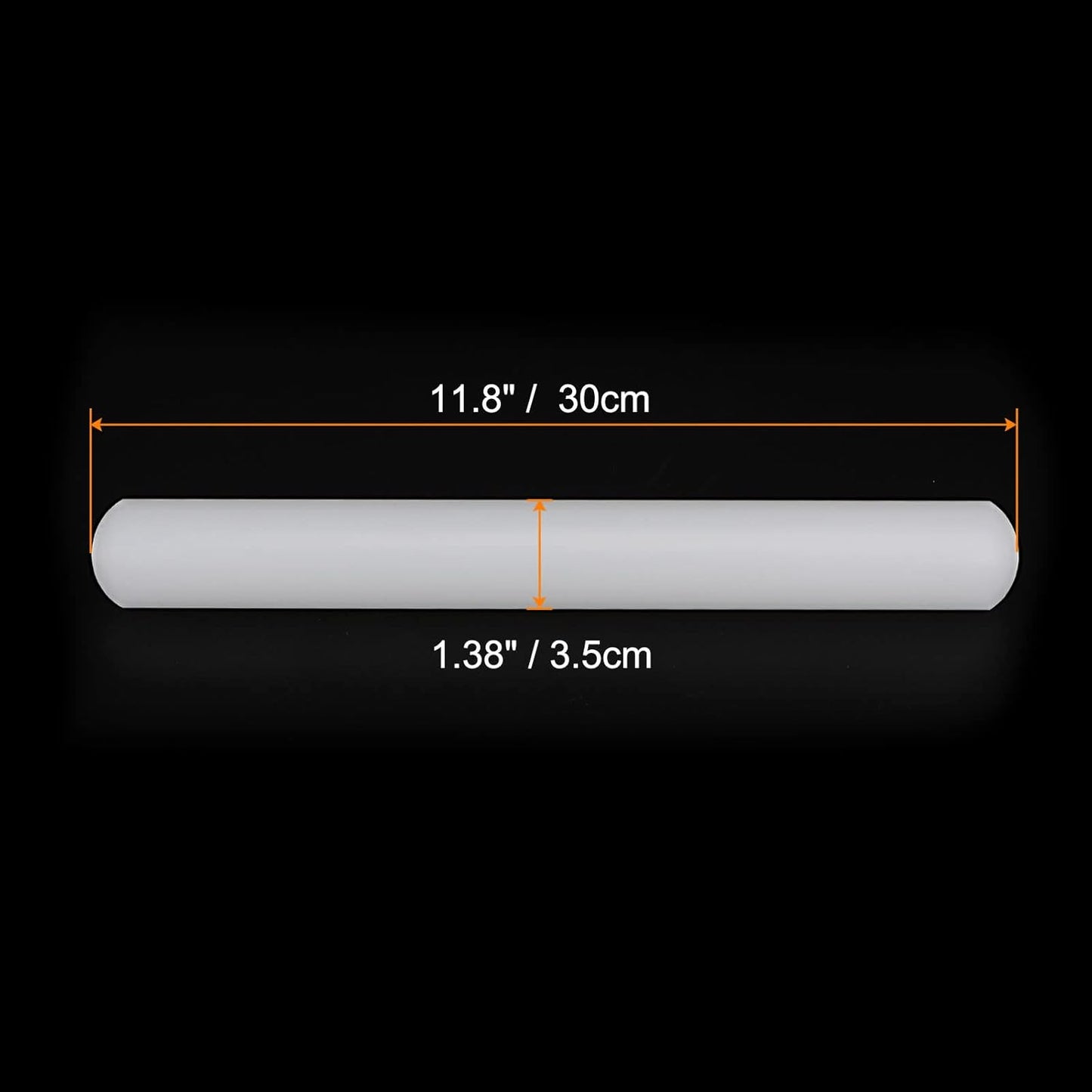 HARFINGTON 13 Inch x 0.98 Inch PP Plastic Non-Stick Fondant Rolling Pin - Dough Roller for Cookie, Pastry, Pizza, Clay - Kitchen Decorating Tools