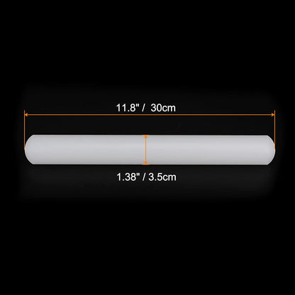 HARFINGTON 13 Inch x 0.98 Inch PP Plastic Non-Stick Fondant Rolling Pin - Dough Roller for Cookie, Pastry, Pizza, Clay - Kitchen Decorating Tools