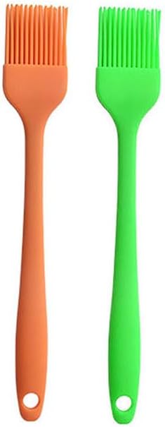 Silicone brush, Oil Brush for BBQ Kitchen Cooking Baking and Grilling (7 PCS,Rose red) - Colors B