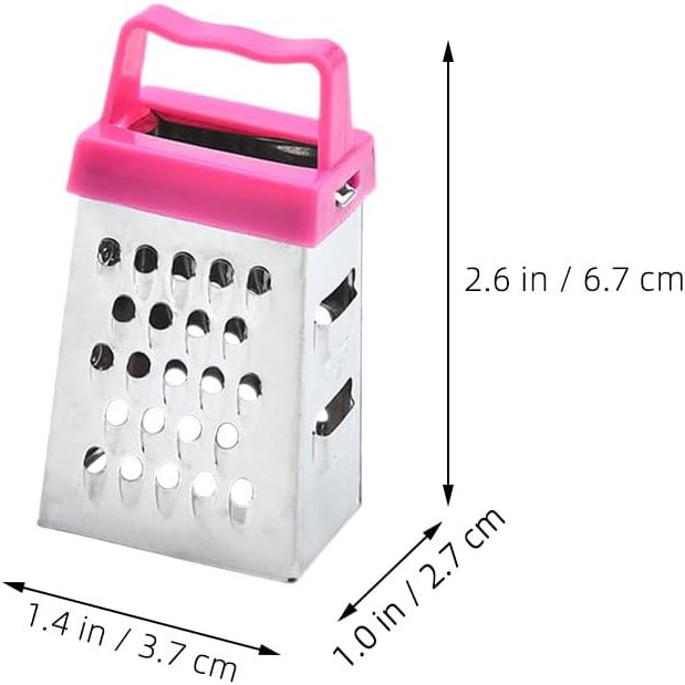 MAGICLULU Mini Cheese Grater Set of 6 with Stainless Steel Blades Multi-Function Kitchen Tool for Grating Cheese Garlic Ginger and Vegetables Non-Slip Handle Compact 2.63X1.45X1.06 Inch