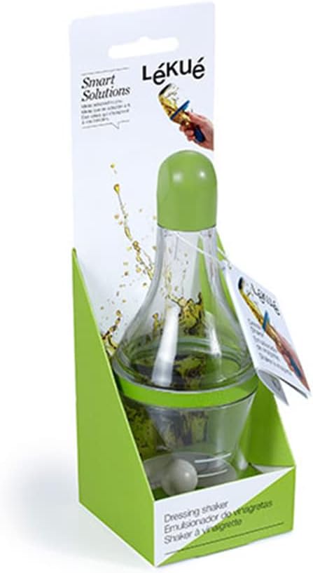 Lekue Salad Dressing Shaker, Red, 7.2 x 7.2 x 19.1 cm (0205700R14U150)