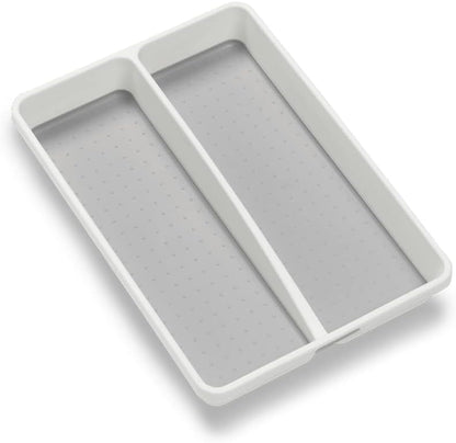 madesmart Premium Small Utensil Tray, Deep Storage for Ladles, Whisks & Serving Tools, Non Slip Lining, for Drawers & Home Organization, White