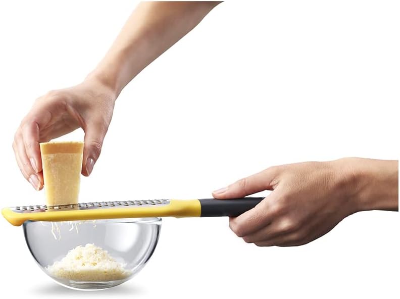 Joseph Joseph Fine Grater & Zester – Easy-Grip Handle with Sharp Stainless Steel Blades & Non-Slip Tip