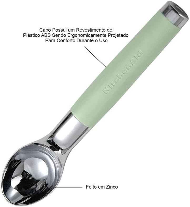 KitchenAid Classic Ice Cream Scoop, 8.6 inches, Black