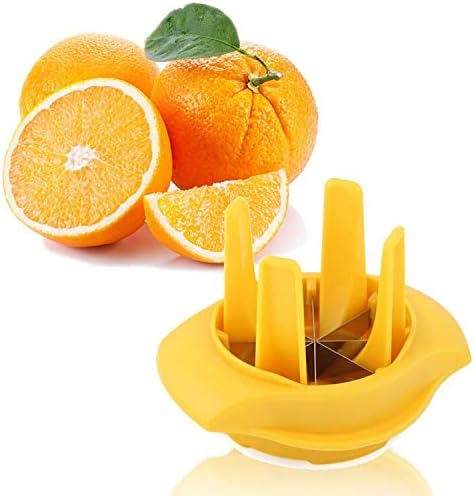 JQS 1PC Lemon & Lime Wedge Slicer Cutter to Garnish Food Lemon Splitter Fruit Slicer Apple Separator Orange Cutter Enjoy Slices of Lemon and Lime Wedges in Seconds Random Color