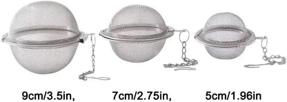 Stainless Steel Mesh Tea Ball, Extra Fine Mesh Tea Infuser for Loose Leaf Tea, Tea Strainers Tea Infuser Strainer Filters for Tea 3piece set