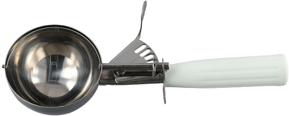 Stainless Steel Portion Scoop with Comfort Handle,Easy to Clean,Ice Cream Disher with Trigger Release,Cookie Scoop for Portion Control,Half Cup for Cookie Dough