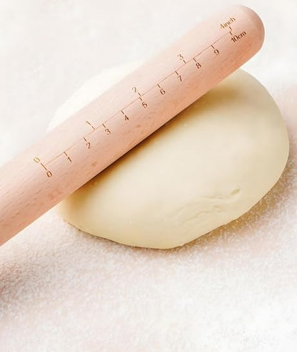Long Rolling Pin， Baking Dough Roller for Pizza, Pie, Pasta, Bread, Pastry,Noodles(27.16×1.38inch/69×3.5cm)