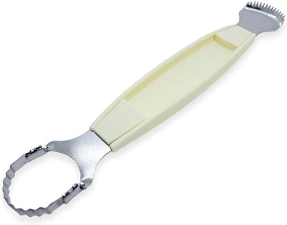 WitnyStore Kitchen Tool 8½" Long Orange Plastic Handle Stainless Steel Peeler - Thai Cooking Utensils Multipurpose Portable Hand-Held Cookery Equipments for Preparing Food Fruit Vegetable