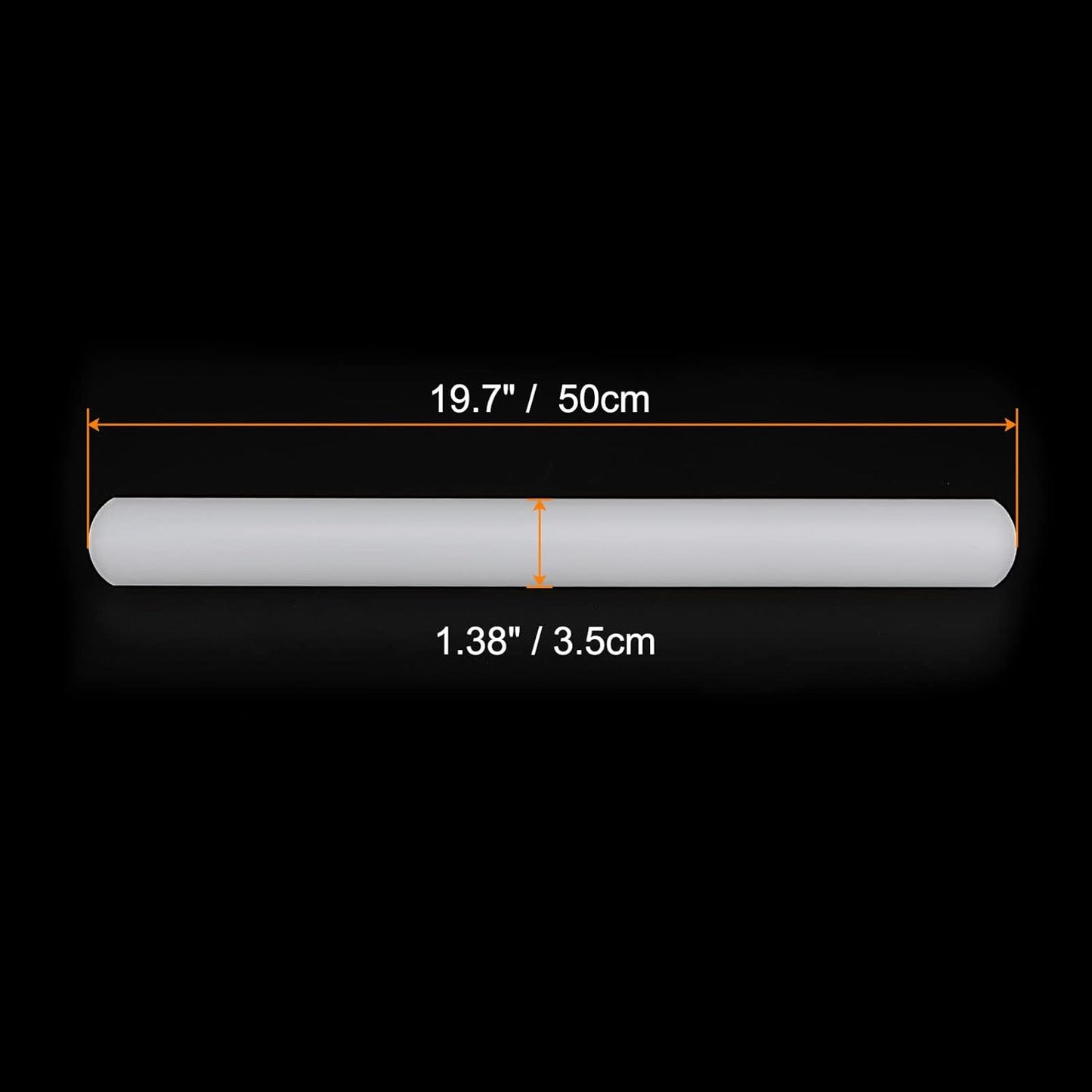 HARFINGTON 13 Inch x 0.98 Inch PP Plastic Non-Stick Fondant Rolling Pin - Dough Roller for Cookie, Pastry, Pizza, Clay - Kitchen Decorating Tools