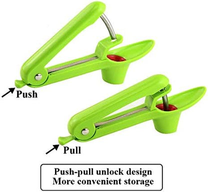 Cherry Pitter Tool, Cherry Pit Remover Tool, Cherry Picker, Fruit Core Remover Design for Make Delicious Cherries Dishes and Cocktail Cherries (Black)
