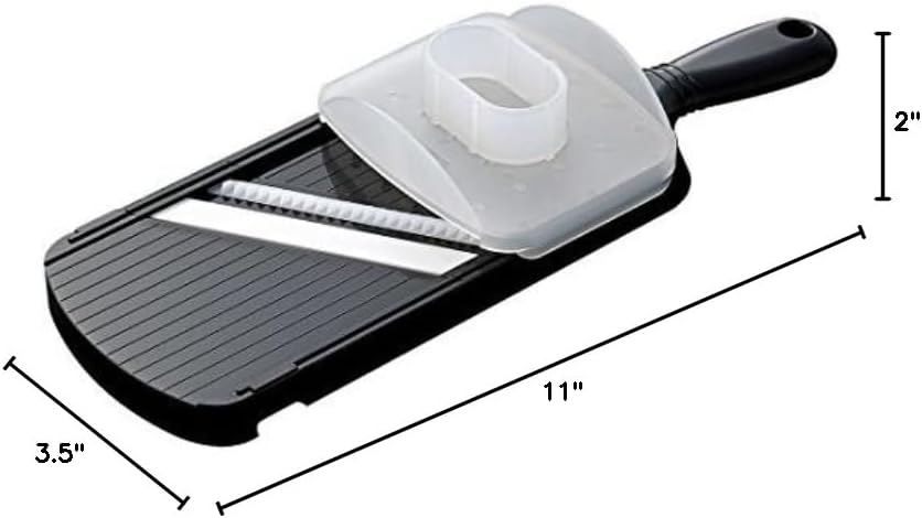 Kyocera Advanced Ceramic Adjustable Mandoline Vegetable Slicer with Handguard-Black