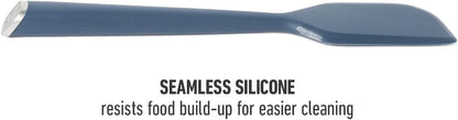 Calphalon Prime Scraper Set, 2-Piece Silicone Kitchen Scraper Set, Flexible Baking & Cooking Scrapers, Heat-Resistant Nonstick-Safe Tools with Ergonomic Handles, Navy