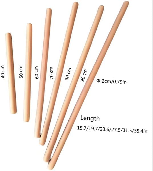 Rolling Pins For Baking Ultra Thin,3/4 Inch Diameter,Long 19 .7Inch,(50 * 2 cm)