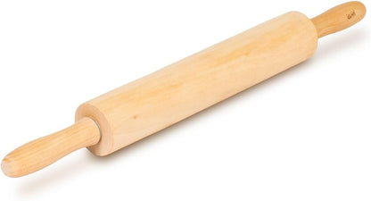 Glad Wood Rolling Pin, 17.5 Inch - Large Dough Roller for Baking, Pizza, Cookies - Heavy Duty, Natural Wooden Kitchen Essential