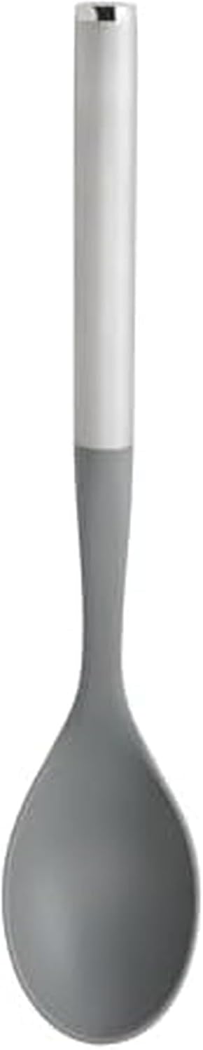 KitchenAid Spoon Spatula with Curved Edges and Stainless Steel Handle, Nonstick Safe, Durable, Dishwasher Safe