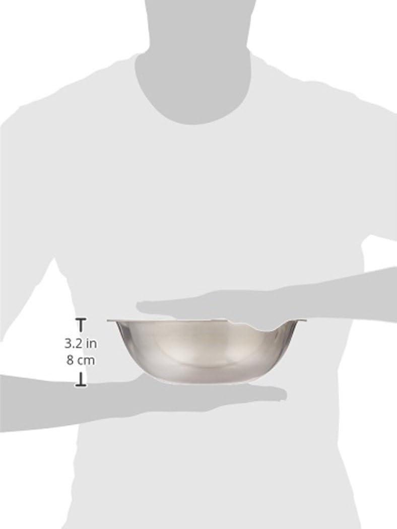 Winco 8 Quart Heavy-Duty Stainless Steel Mixing Bowl with Non-Slip Base