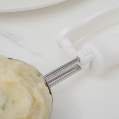 Restaurantware Ice Cream Scoop 1 Case 3.75 oz Stainless Steel Portioner Commercial Kitchen Tool Comfortable Grip Dishwasher-Safe Ambidextrous Handle