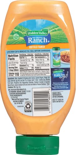 Hidden Valley Buffalo Ranch Condiment and Dressing, Easy Squeeze Bottle, 20 Fluid Ounces (Package May Vary)