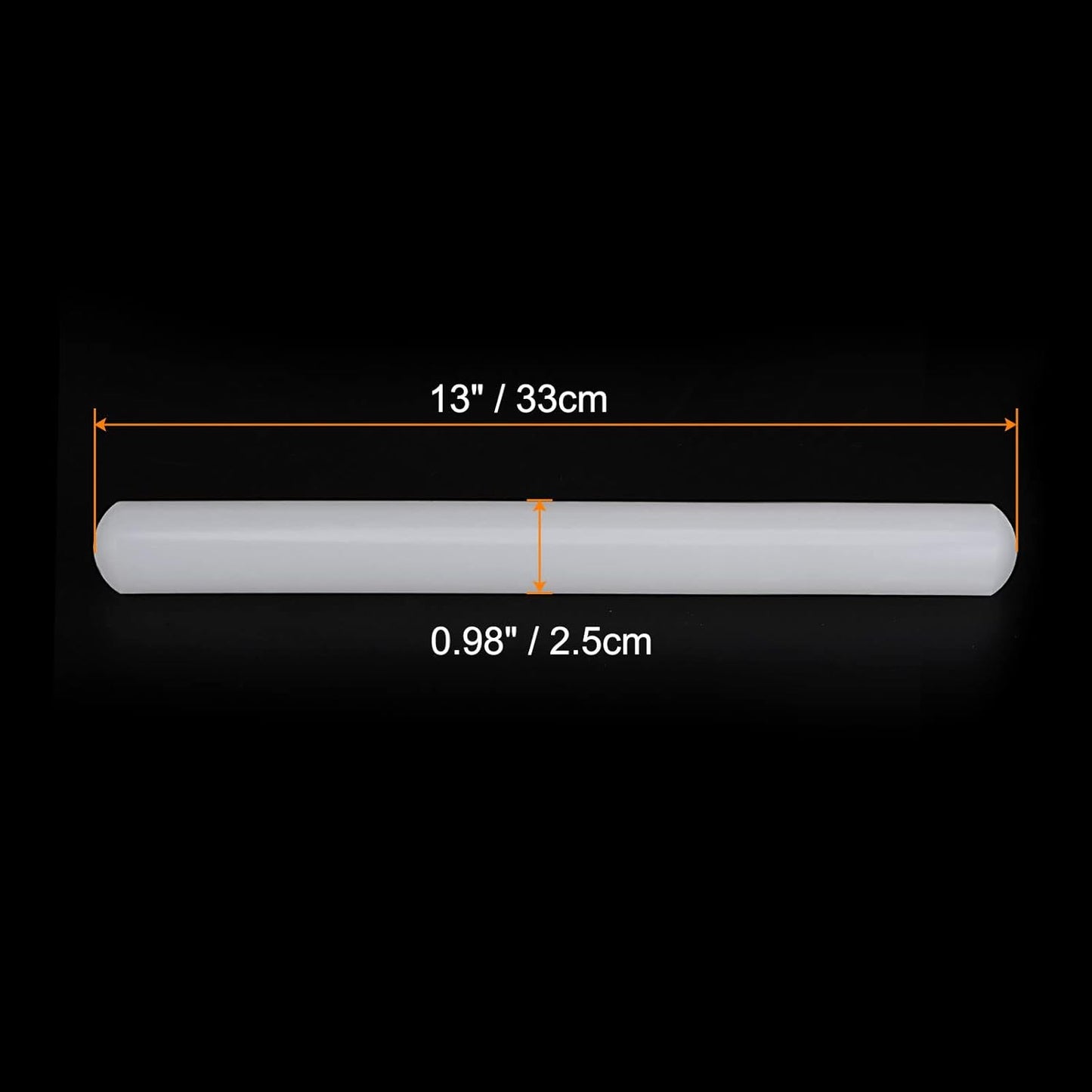 HARFINGTON 13 Inch x 0.98 Inch PP Plastic Non-Stick Fondant Rolling Pin - Dough Roller for Cookie, Pastry, Pizza, Clay - Kitchen Decorating Tools