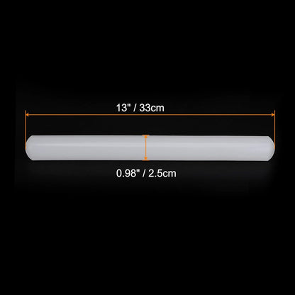 HARFINGTON 13 Inch x 0.98 Inch PP Plastic Non-Stick Fondant Rolling Pin - Dough Roller for Cookie, Pastry, Pizza, Clay - Kitchen Decorating Tools