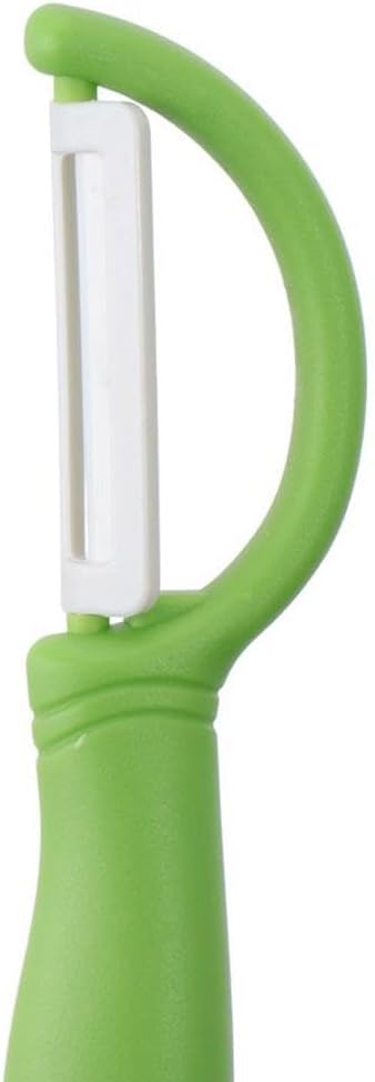 2 Pcs Green Ceramic Peeler for Household Use, Multi-purpose Ergonomic Design PP Material Handles for Kitchen, Restaurant, Snack Bar, Vegetables, Fruit