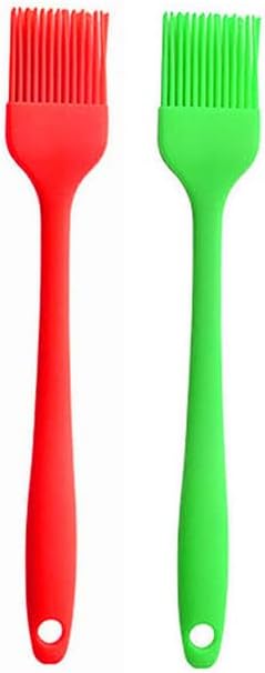 Silicone brush, Oil Brush for BBQ Kitchen Cooking Baking and Grilling (7 PCS,Rose red) - Colors A