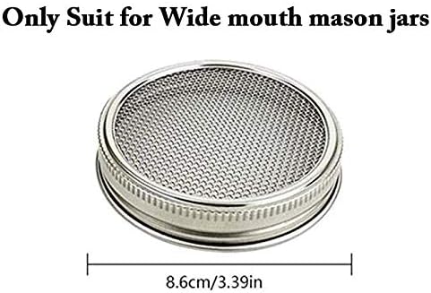 Mason Jar Liquor/Oil Pour Spout Dispenser, Sprouting Mason Jar Lid,Shaker Lid Shaker Dry Rub Lid - Cocktail, Mix Spices, Dredge Flour, Sugar Pack of 6