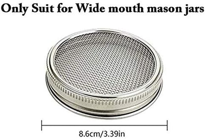 Mason Jar Liquor/Oil Pour Spout Dispenser, Sprouting Mason Jar Lid,Shaker Lid Shaker Dry Rub Lid - Cocktail, Mix Spices, Dredge Flour, Sugar Pack of 6